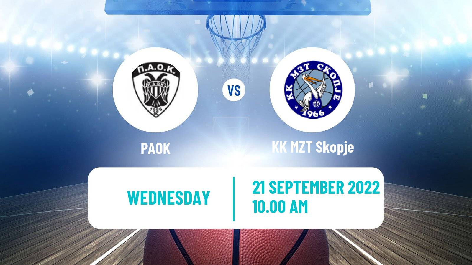 Basketball Club Friendly Basketball PAOK - KK MZT Skopje