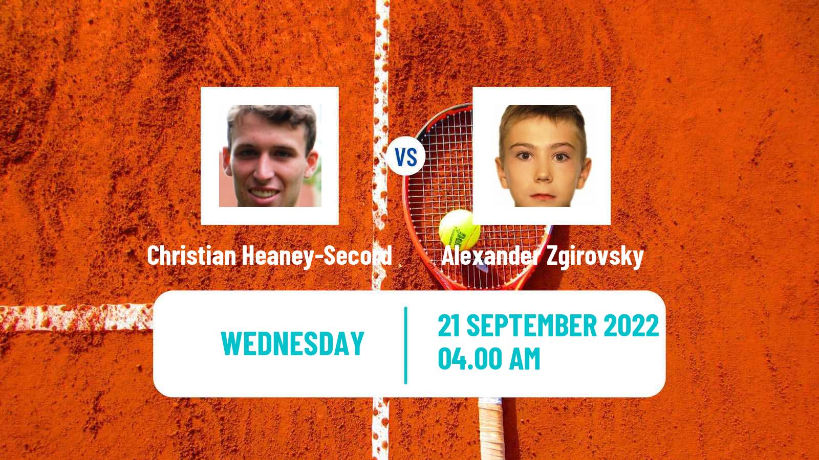 Tennis ITF Tournaments Christian Heaney-Secord - Alexander Zgirovsky