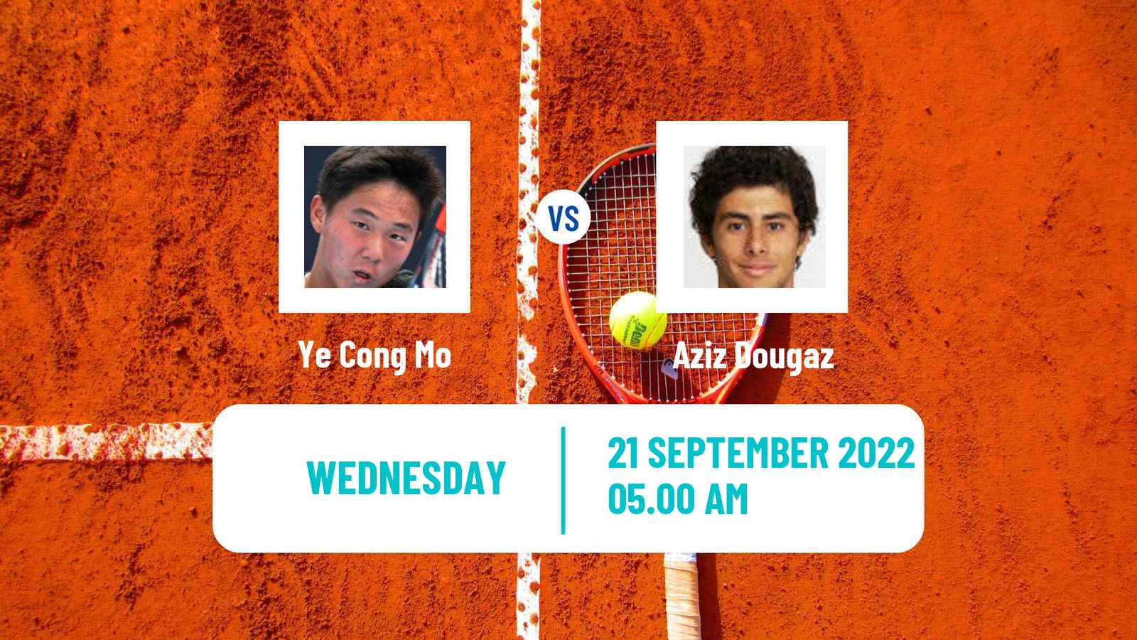 Tennis ITF Tournaments Ye Cong Mo - Aziz Dougaz