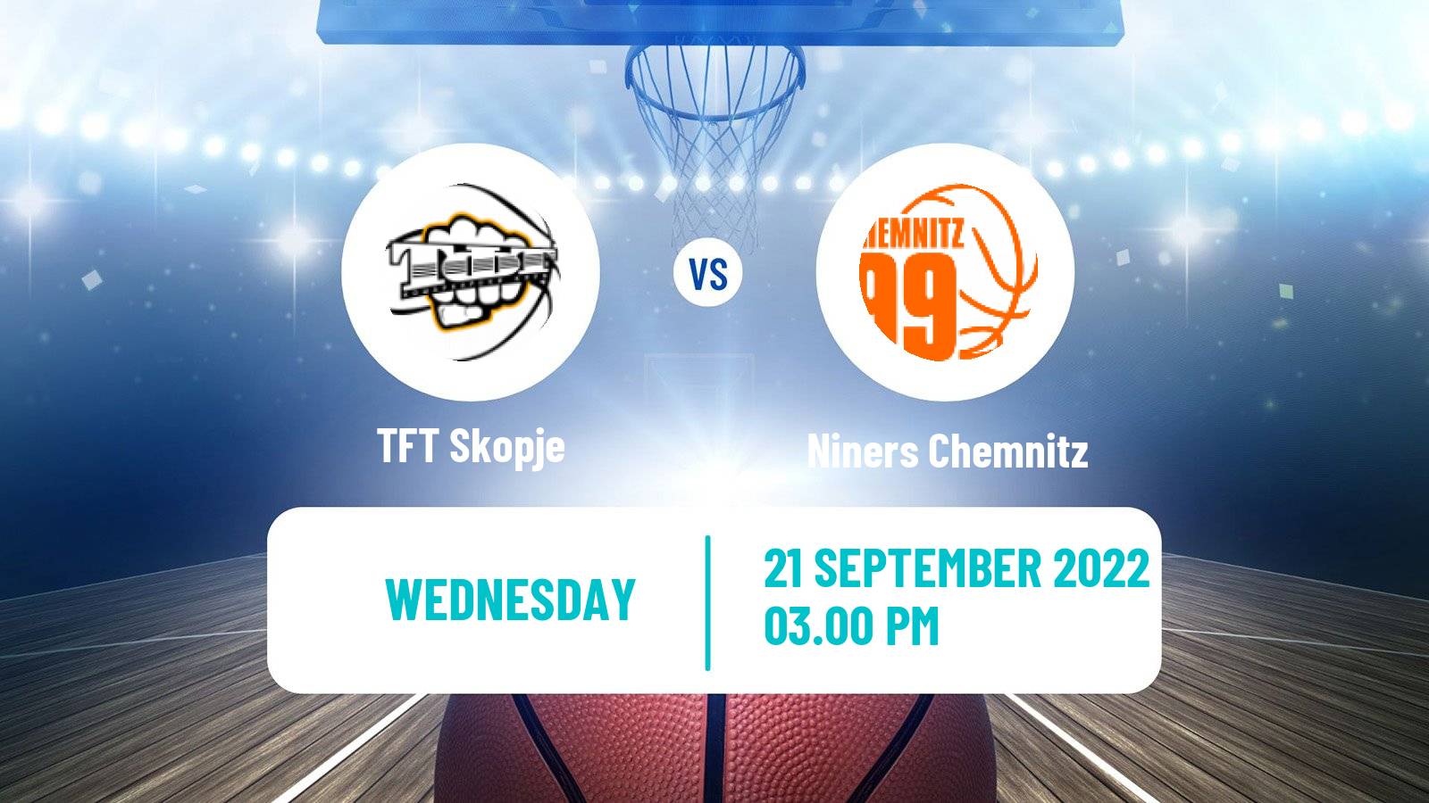 Basketball Champions League Basketball TFT Skopje - Niners Chemnitz