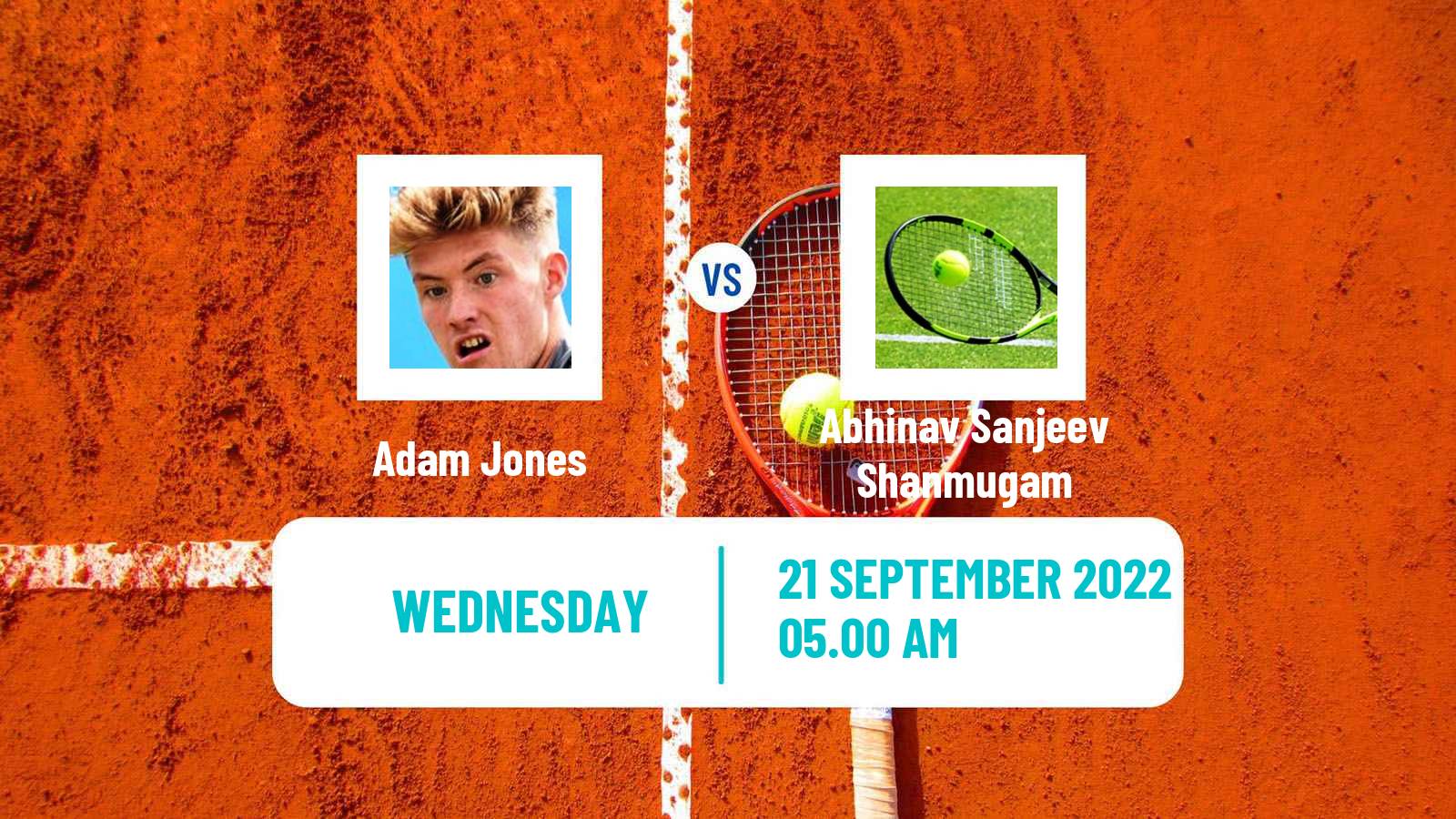 Tennis ITF Tournaments Adam Jones - Abhinav Sanjeev Shanmugam