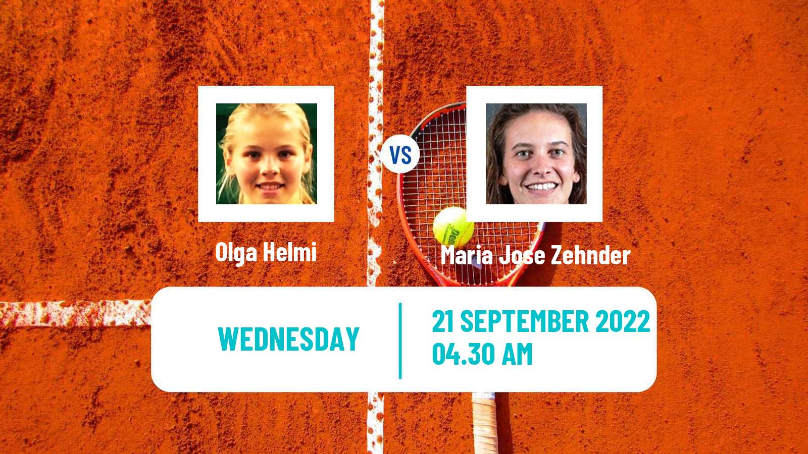 Tennis ITF Tournaments Olga Helmi - Maria Jose Zehnder