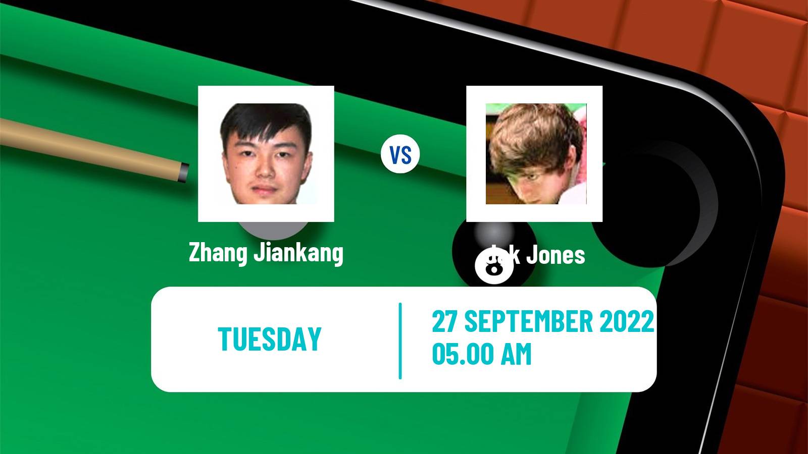 Snooker Snooker Zhang Jiankang - Jak Jones