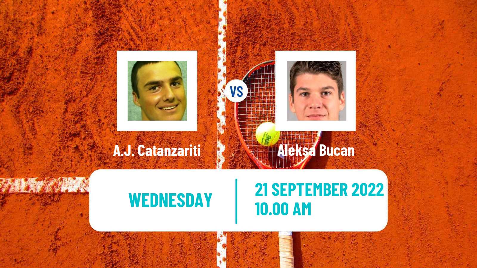 Tennis ITF Tournaments A.J. Catanzariti - Aleksa Bucan
