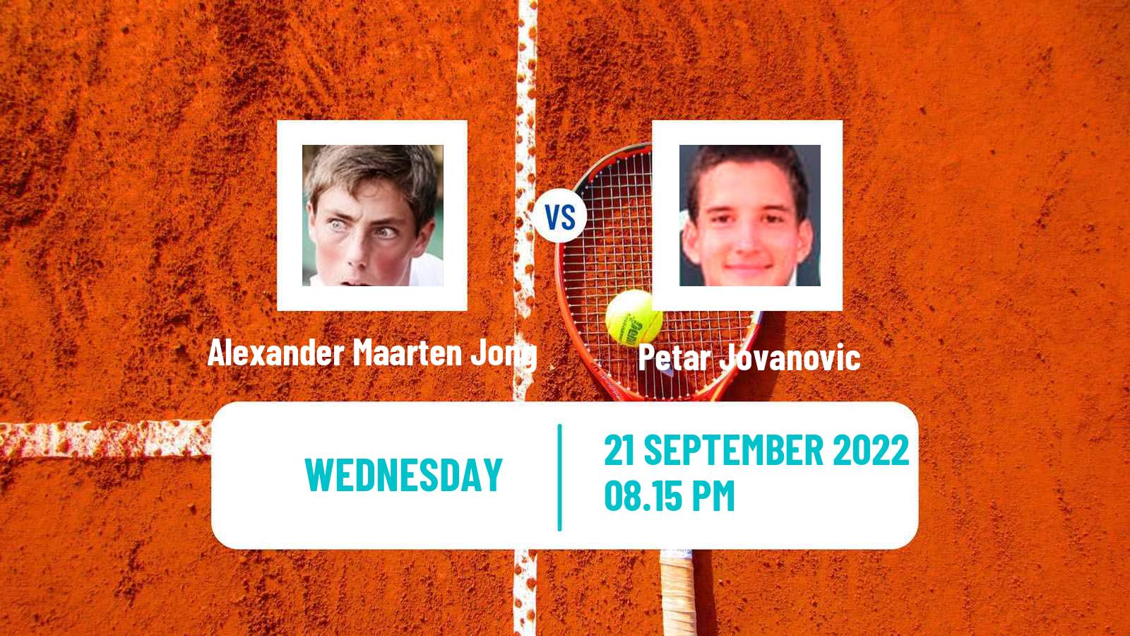 Tennis ITF Tournaments Alexander Maarten Jong - Petar Jovanovic