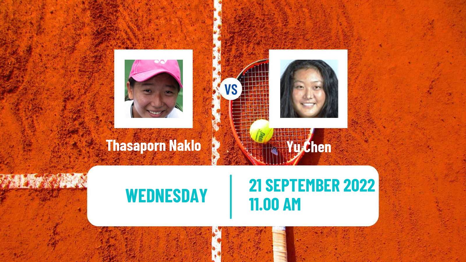 Tennis ITF Tournaments Thasaporn Naklo - Yu Chen
