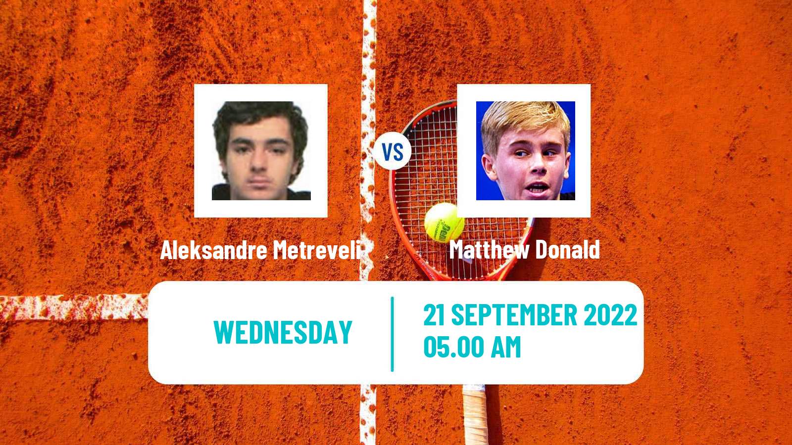 Tennis ITF Tournaments Aleksandre Metreveli - Matthew Donald