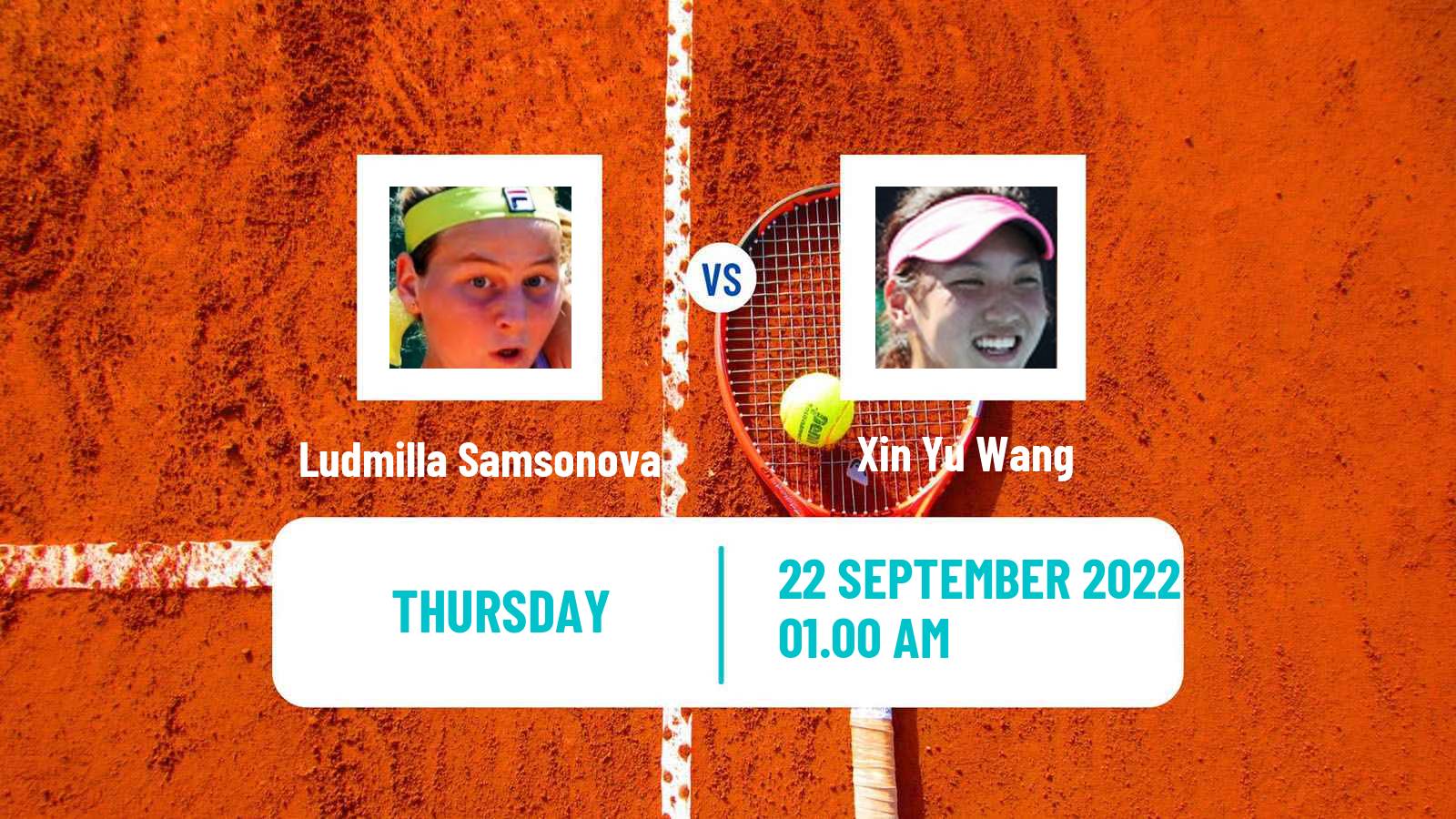 Tennis WTA Tokyo Ludmilla Samsonova - Xin Yu Wang