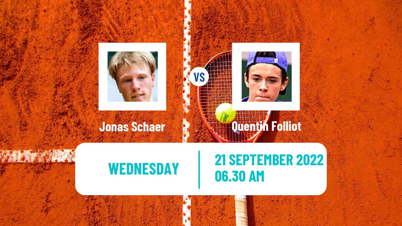 Tennis ITF Tournaments Jonas Schaer - Quentin Folliot