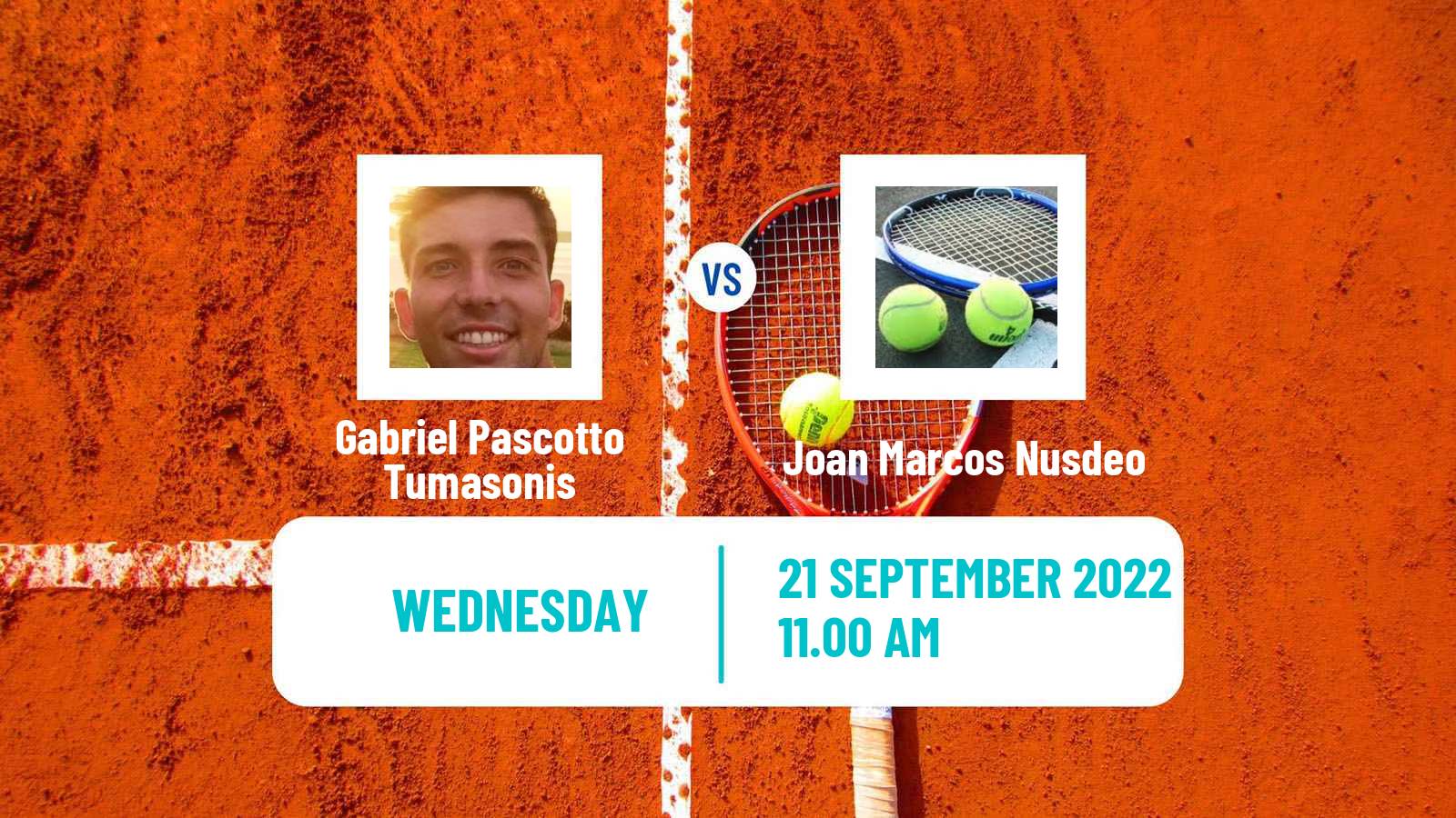Tennis ITF Tournaments Gabriel Pascotto Tumasonis - Joan Marcos Nusdeo