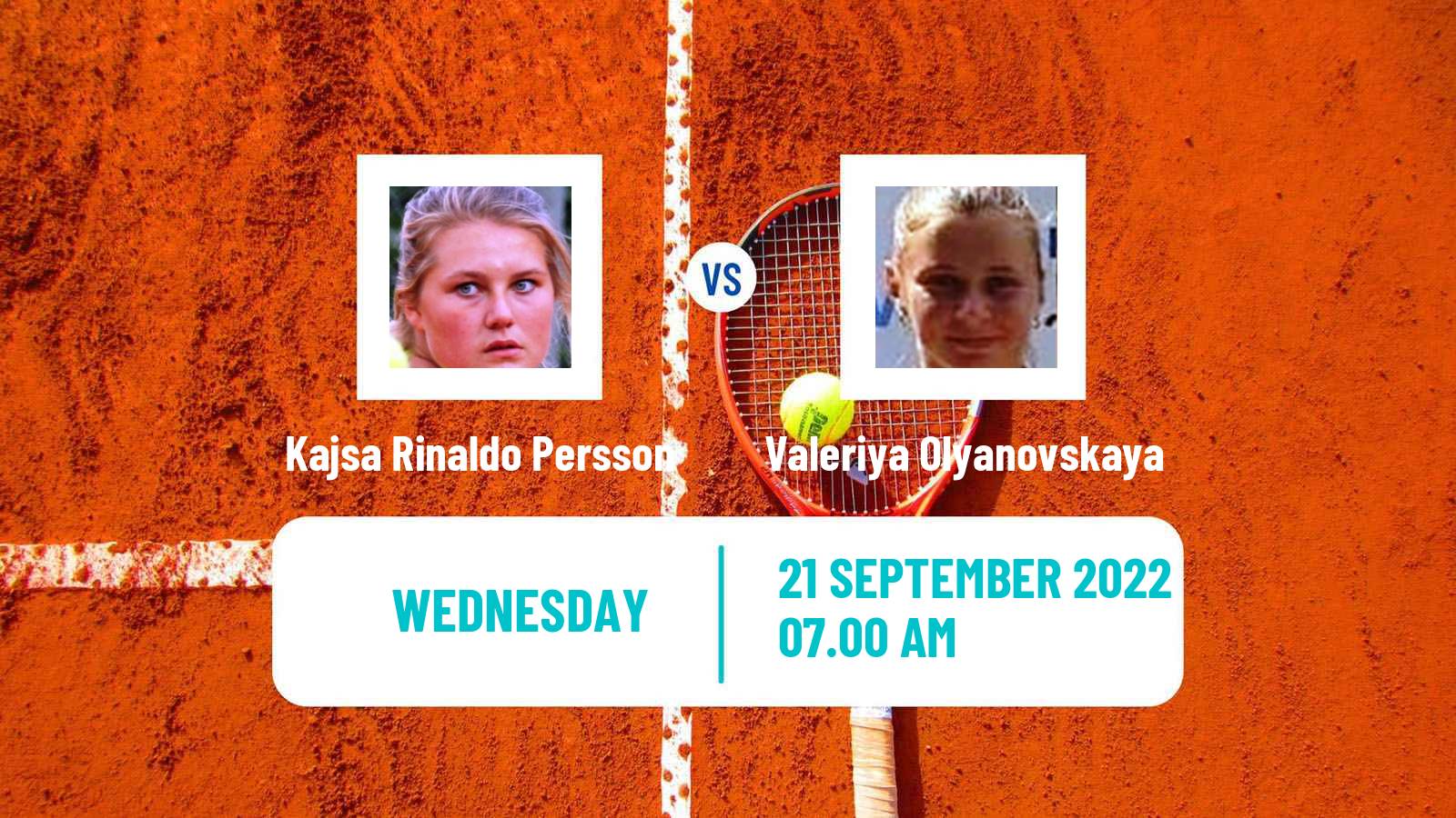 Tennis ITF Tournaments Kajsa Rinaldo Persson - Valeriya Olyanovskaya