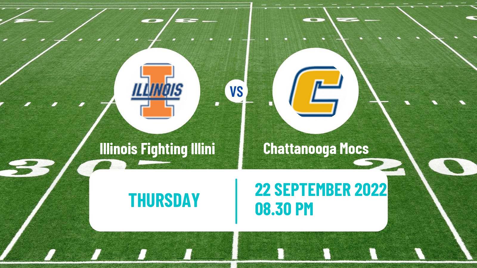 American football NCAA College Football Illinois Fighting Illini - Chattanooga Mocs