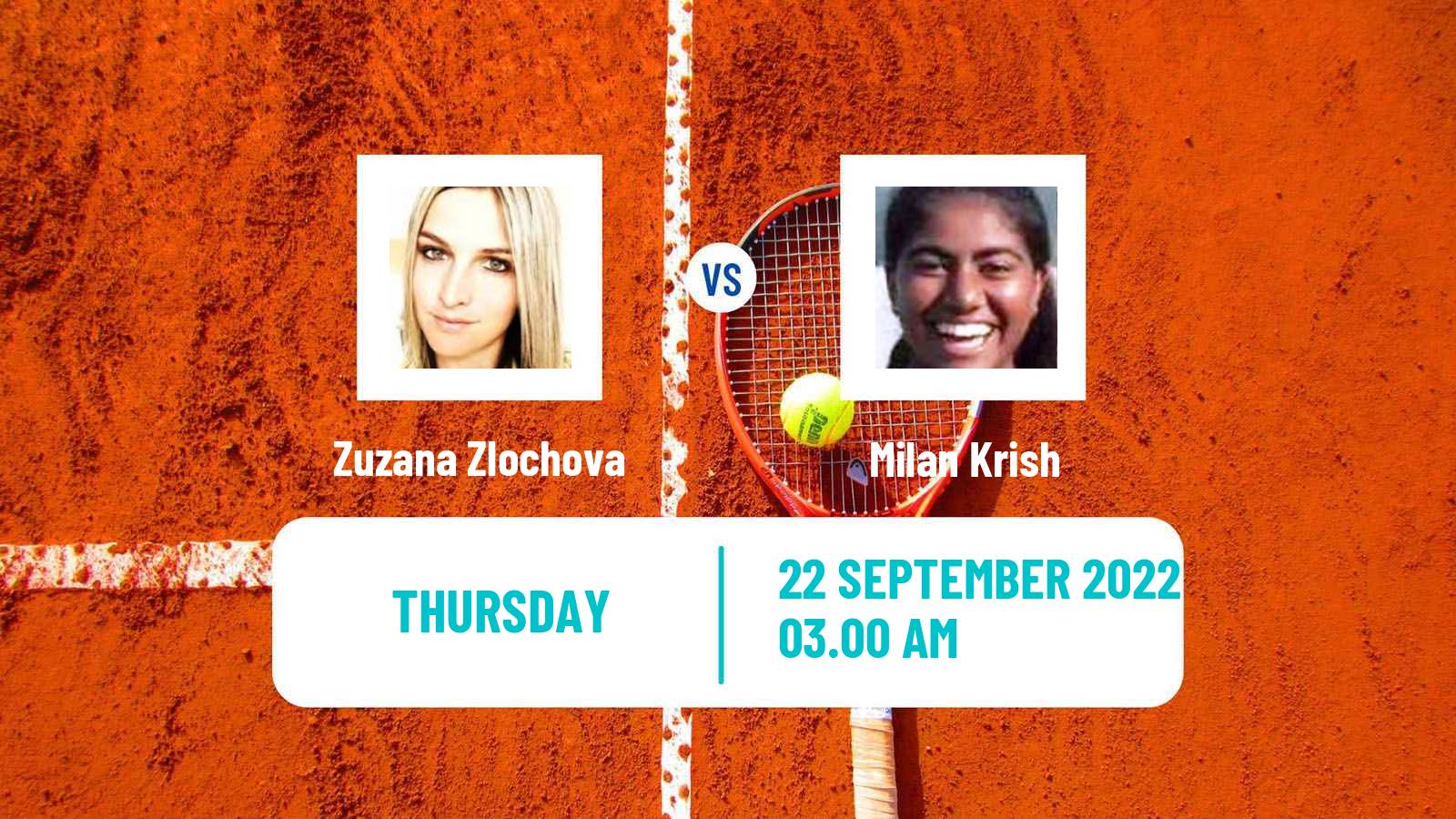 Tennis ITF Tournaments Zuzana Zlochova - Milan Krish