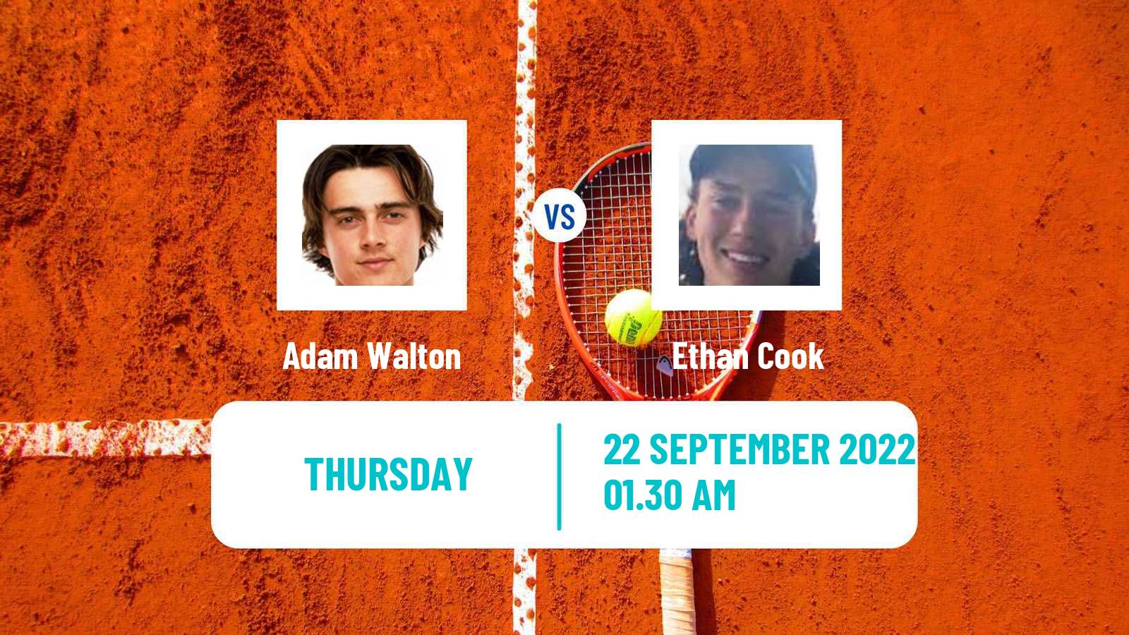 Tennis ITF Tournaments Adam Walton - Ethan Cook