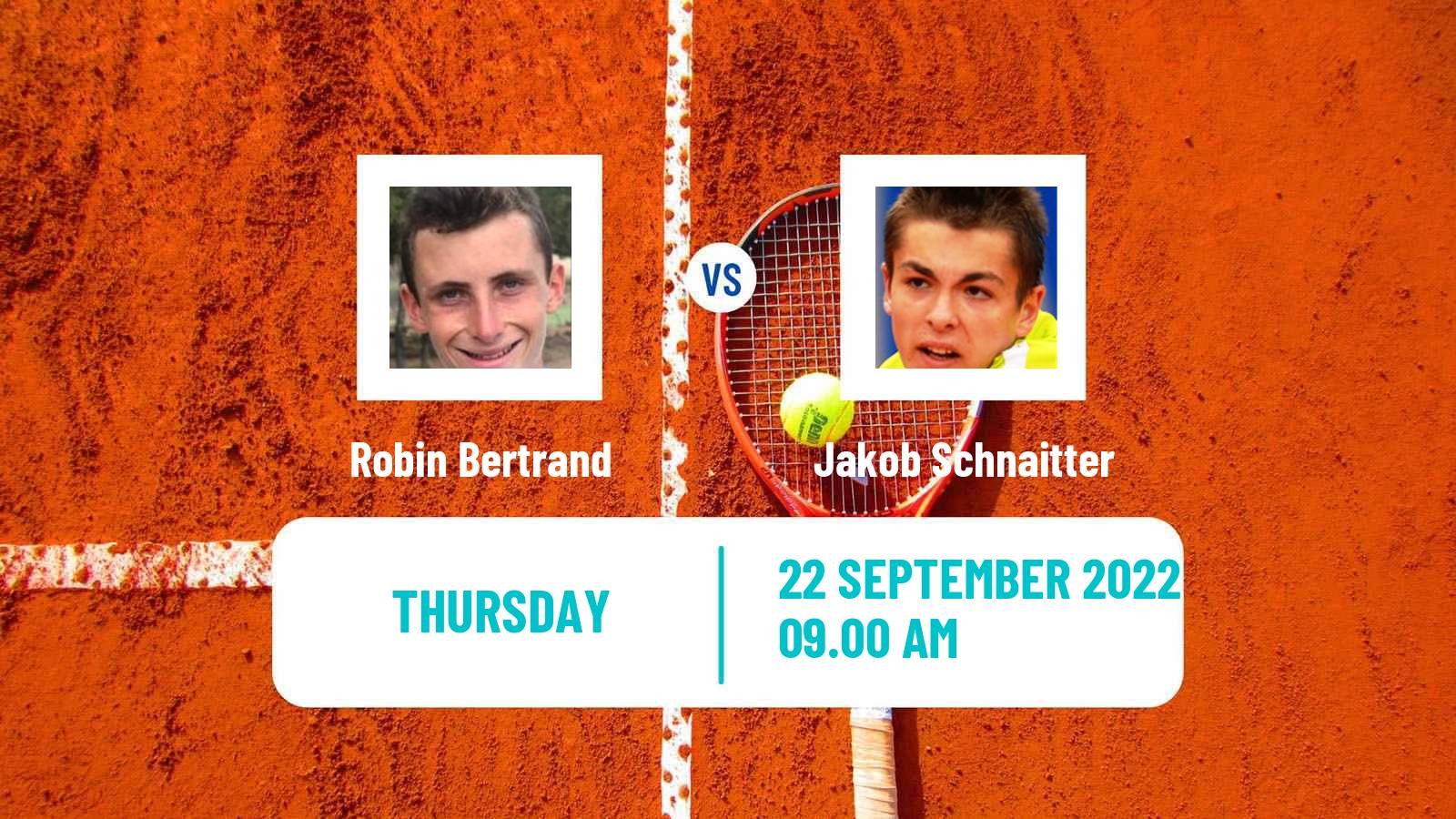 Tennis ITF Tournaments Robin Bertrand - Jakob Schnaitter