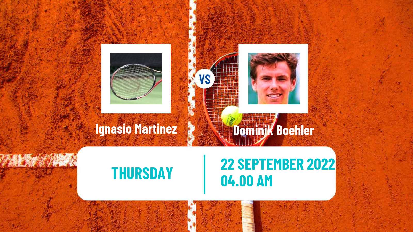 Tennis ITF Tournaments Ignasio Martinez - Dominik Boehler