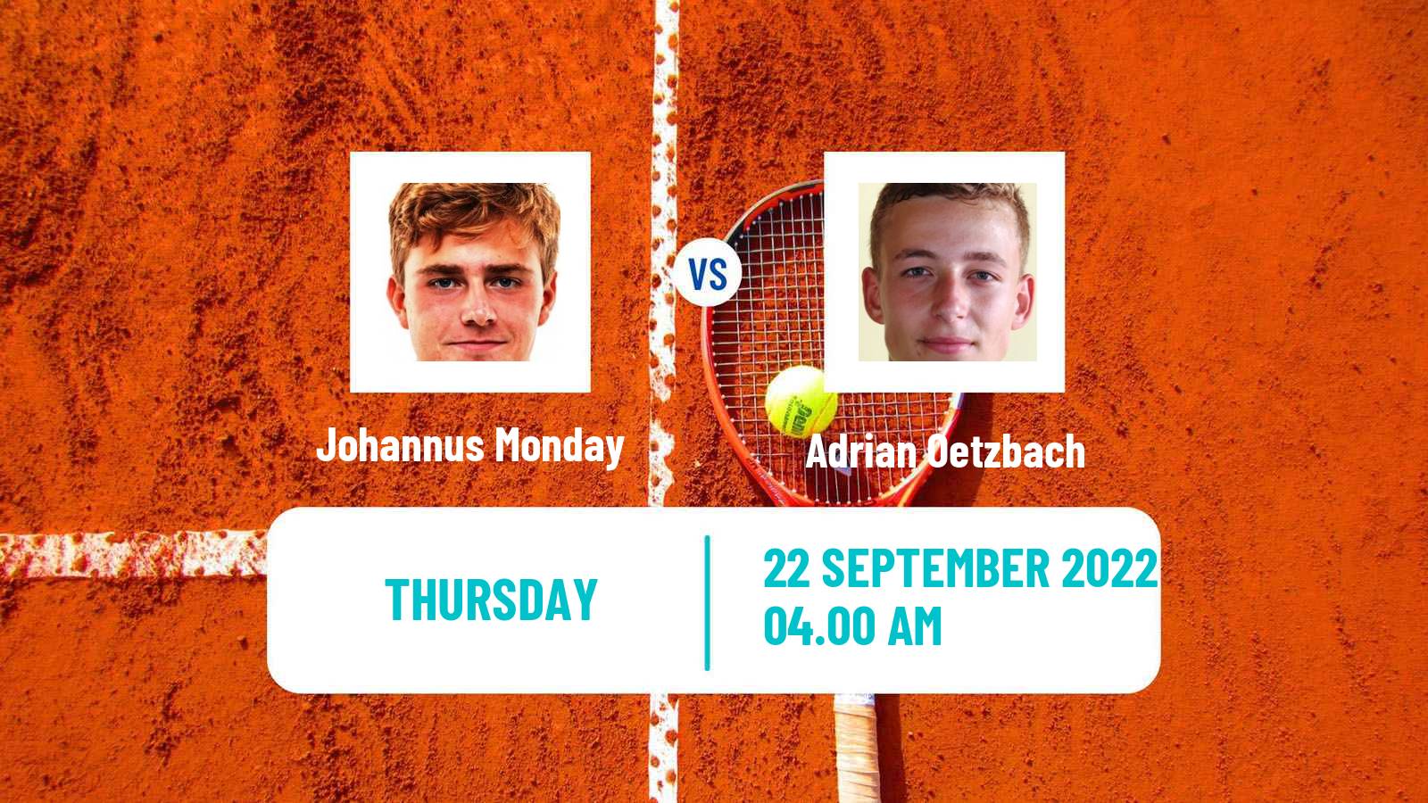 Tennis ITF Tournaments Johannus Monday - Adrian Oetzbach