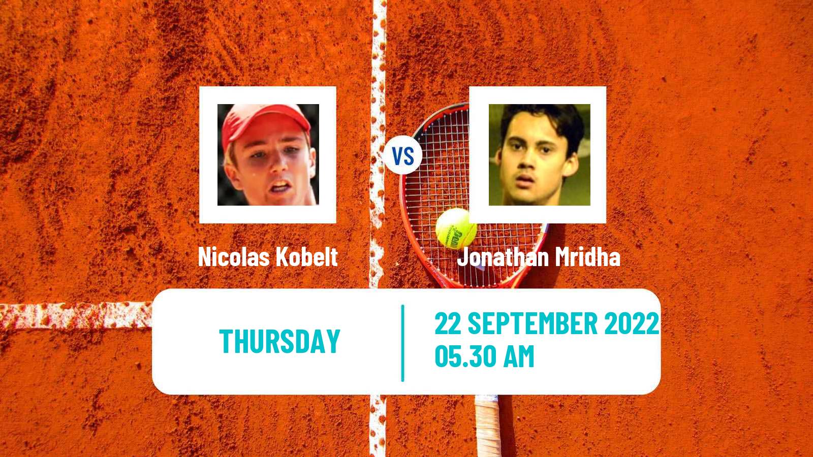 Tennis ITF Tournaments Nicolas Kobelt - Jonathan Mridha