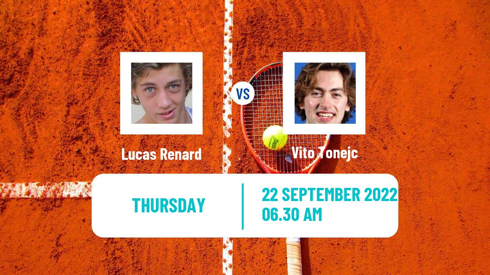 Tennis ITF Tournaments Lucas Renard - Vito Tonejc