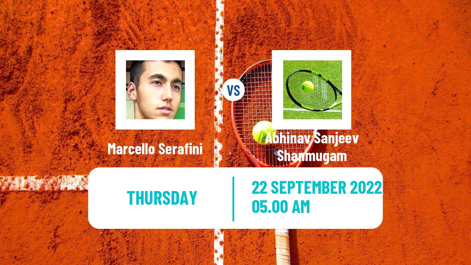 Tennis ITF Tournaments Marcello Serafini - Abhinav Sanjeev Shanmugam