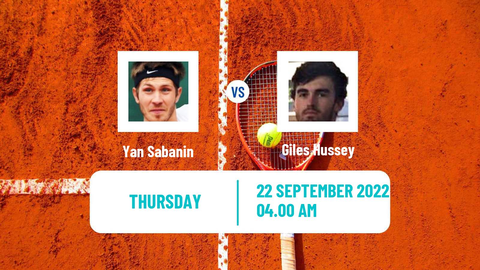 Tennis ITF Tournaments Yan Sabanin - Giles Hussey