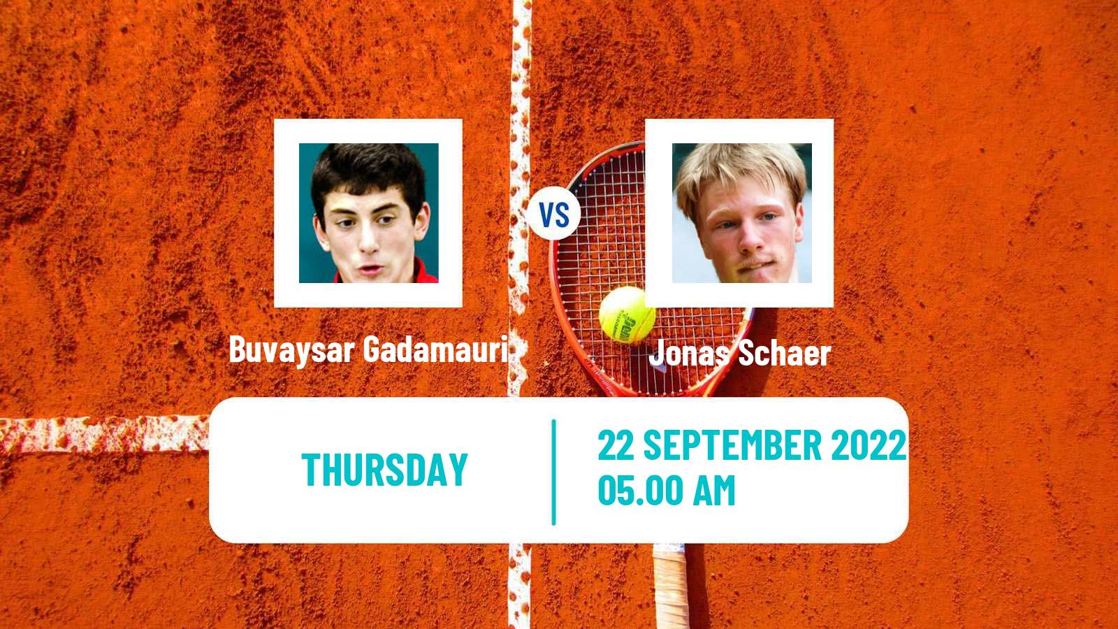 Tennis ITF Tournaments Buvaysar Gadamauri - Jonas Schaer