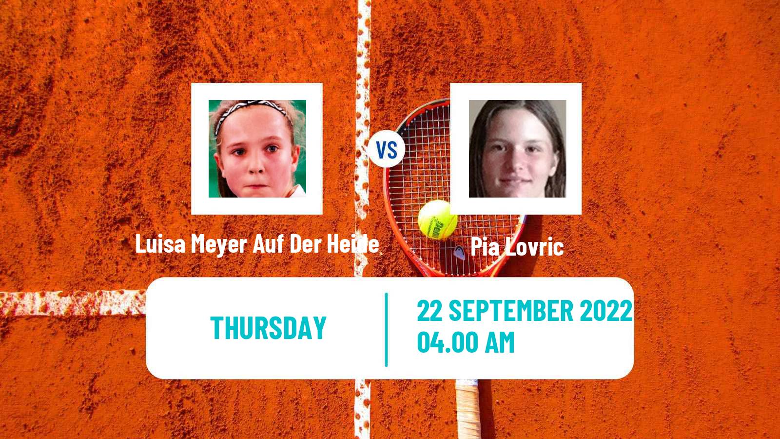 Tennis ITF Tournaments Luisa Meyer Auf Der Heide - Pia Lovric