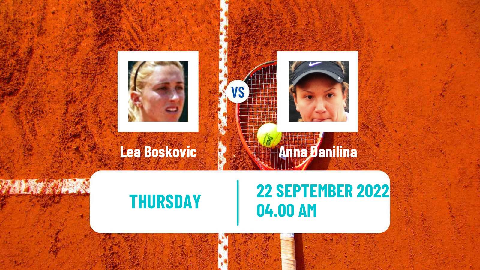 Tennis ITF Tournaments Lea Boskovic - Anna Danilina
