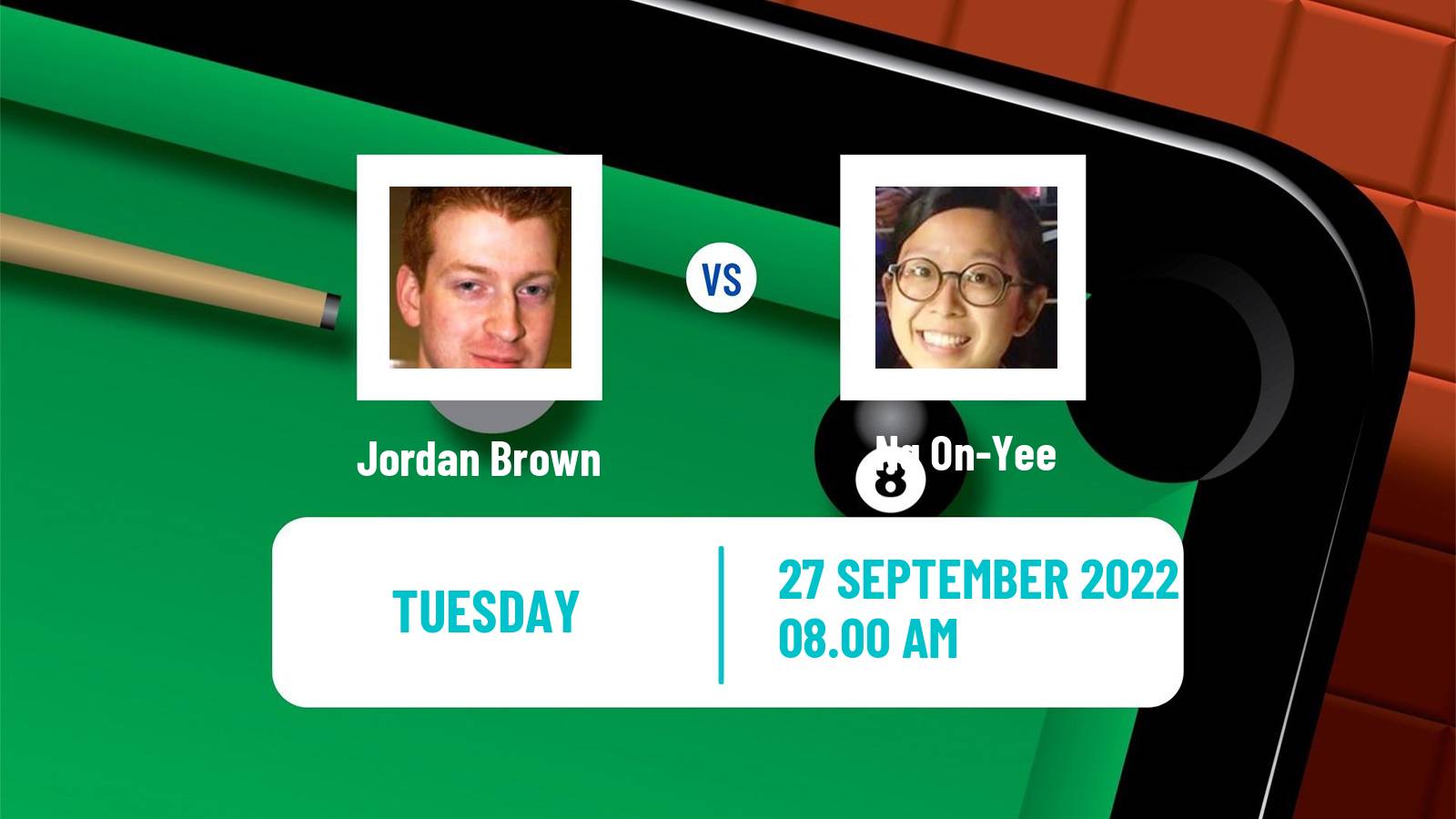 Snooker Snooker Jordan Brown - Ng On-Yee
