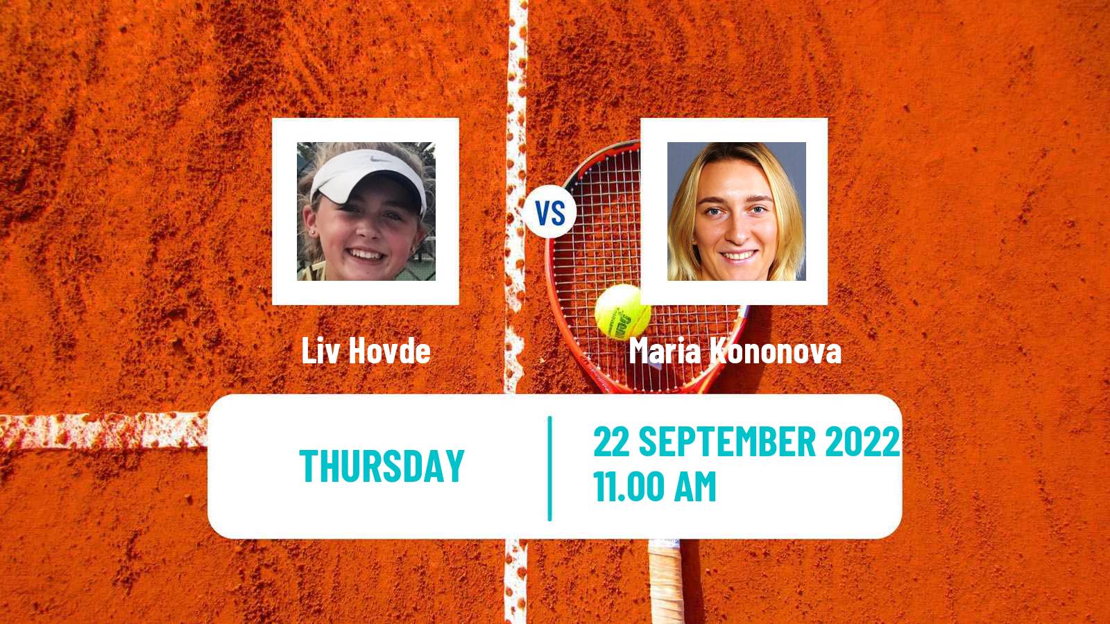 Tennis ITF Tournaments Liv Hovde - Maria Kononova