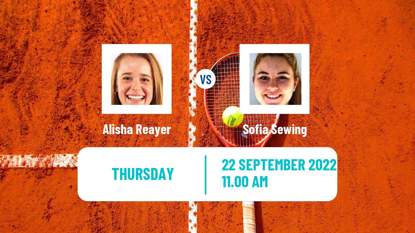 Tennis ITF Tournaments Alisha Reayer - Sofia Sewing