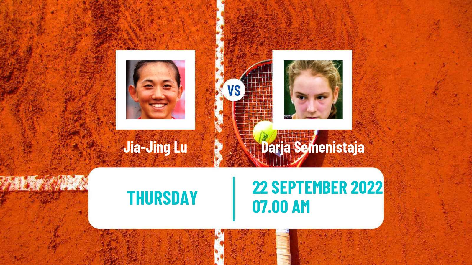Tennis ITF Tournaments Jia-Jing Lu - Darja Semenistaja