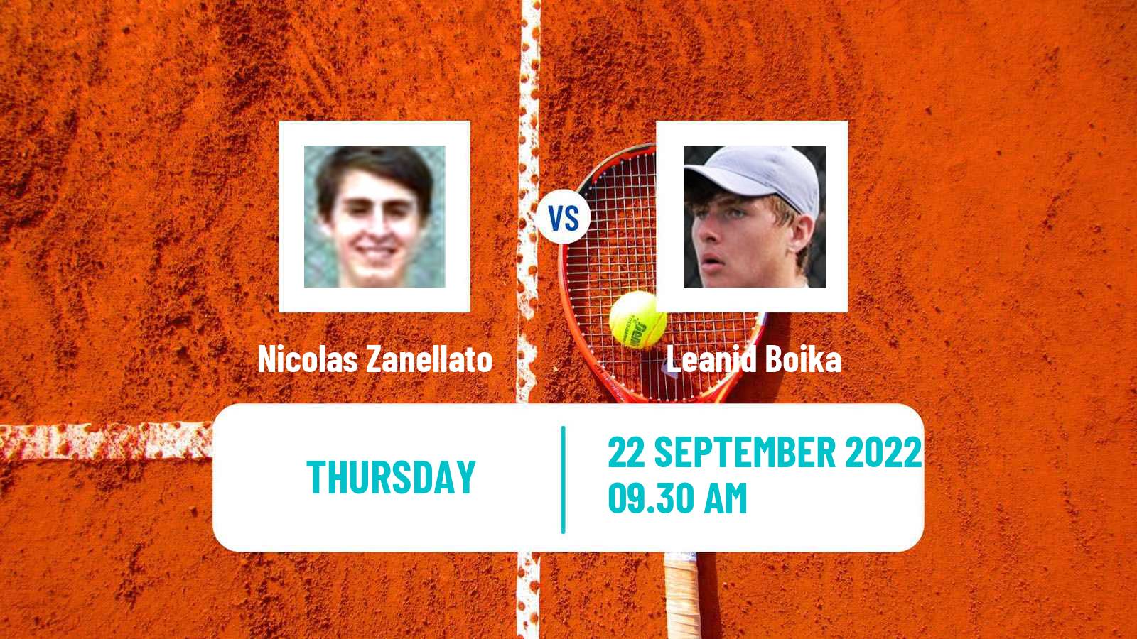 Tennis ITF Tournaments Nicolas Zanellato - Leanid Boika