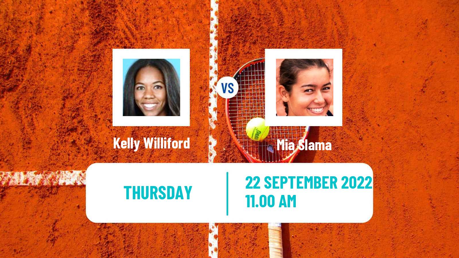 Tennis ITF Tournaments Kelly Williford - Mia Slama