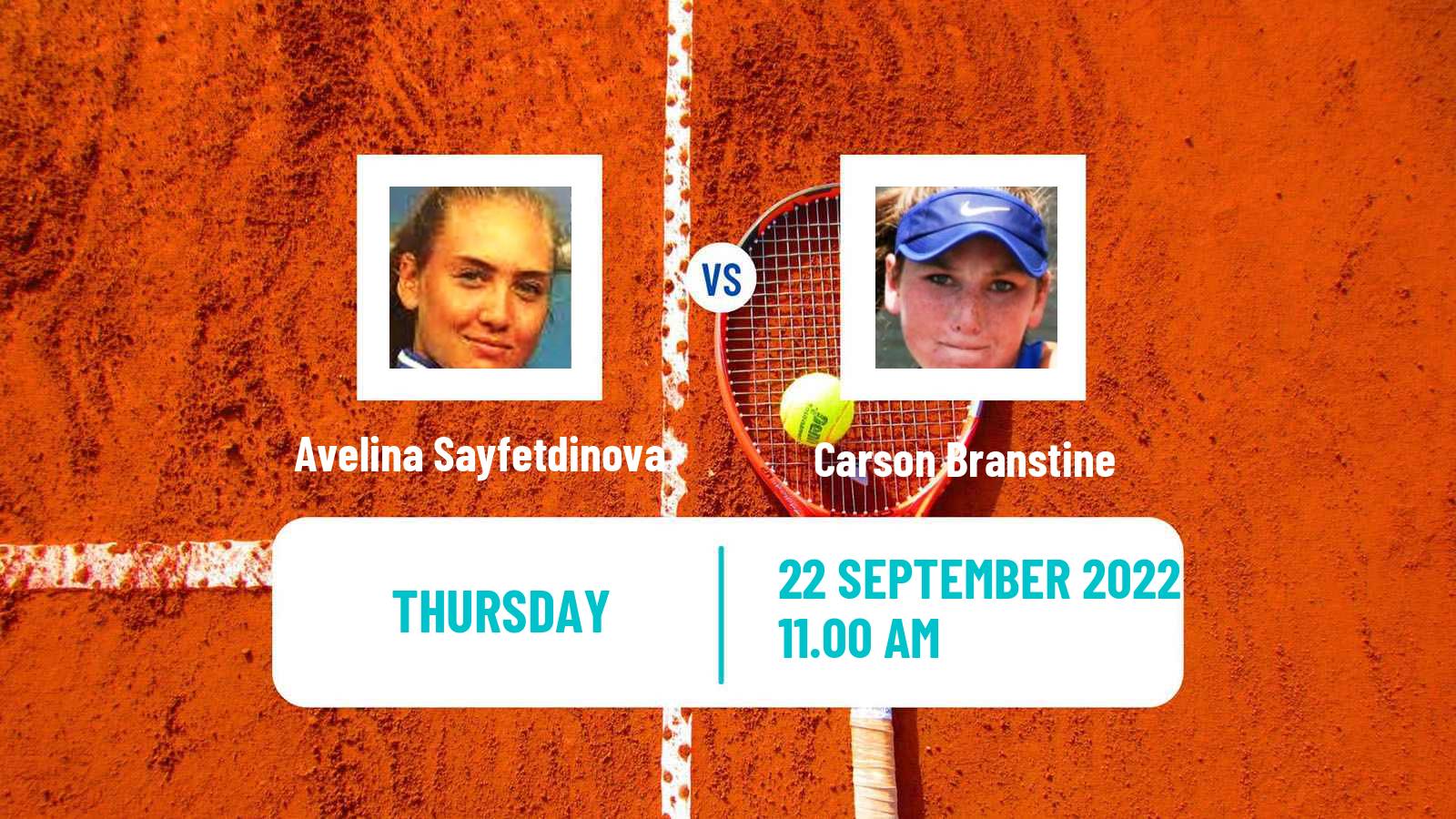 Tennis ITF Tournaments Avelina Sayfetdinova - Carson Branstine