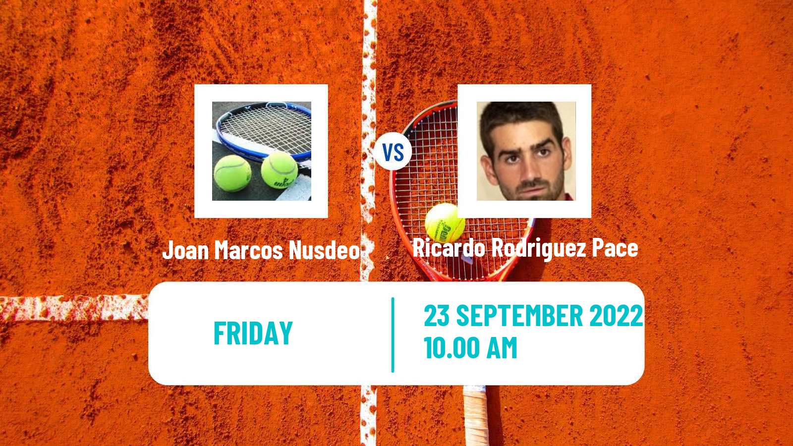 Tennis ITF Tournaments Joan Marcos Nusdeo - Ricardo Rodriguez Pace