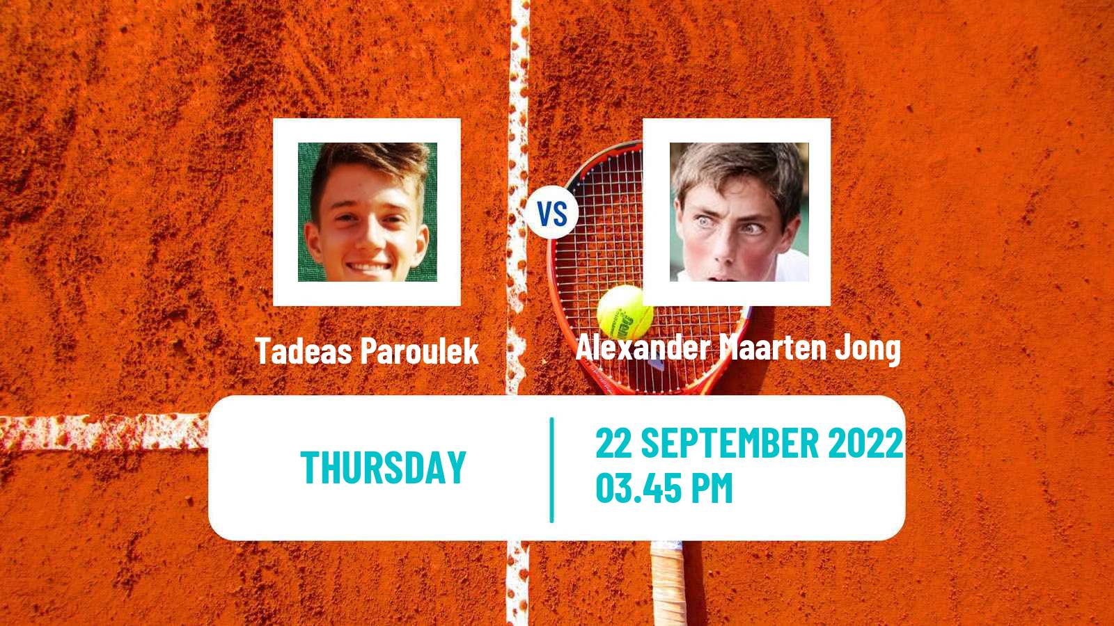 Tennis ITF Tournaments Tadeas Paroulek - Alexander Maarten Jong
