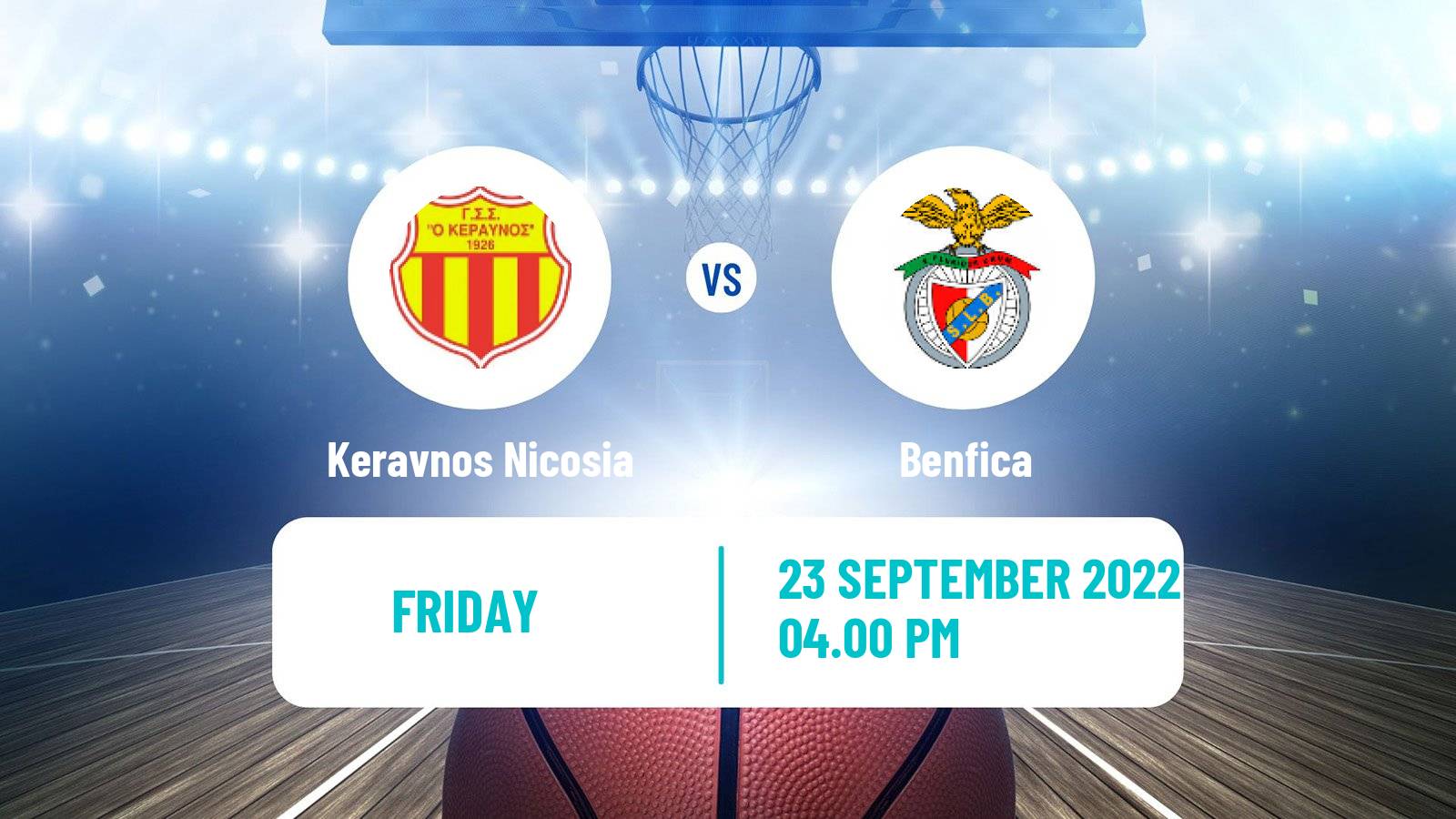 Basketball Champions League Basketball Keravnos Nicosia - Benfica