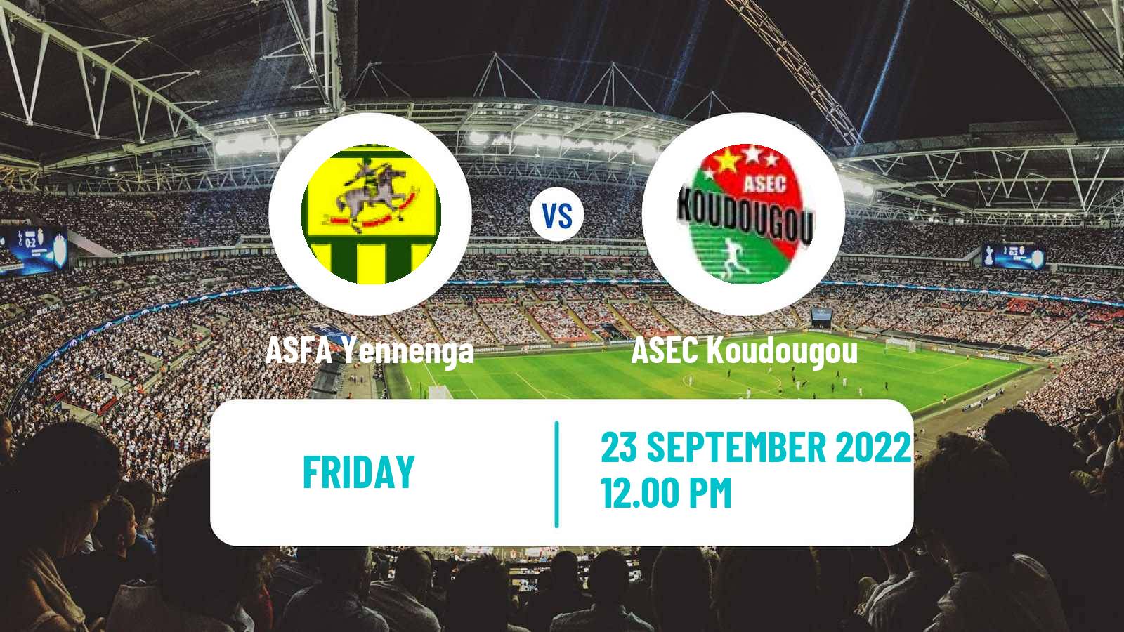 Soccer Burkina Faso Premier League ASFA Yennenga - ASEC Koudougou