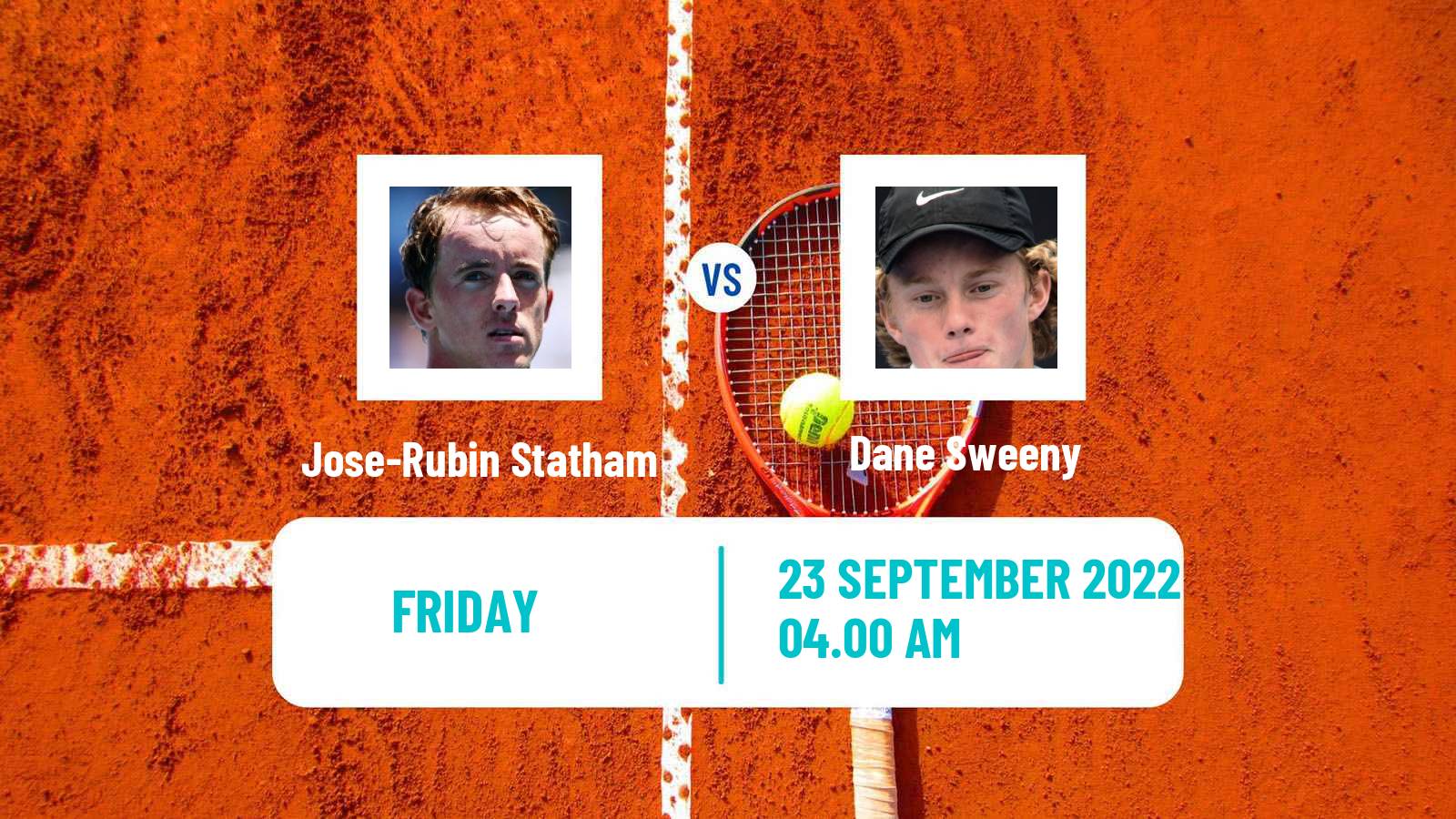 Tennis ITF Tournaments Jose-Rubin Statham - Dane Sweeny