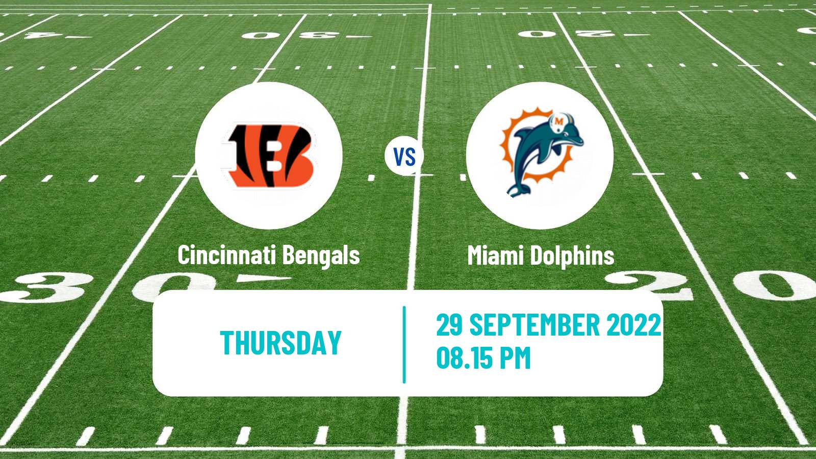 American football NFL Cincinnati Bengals - Miami Dolphins