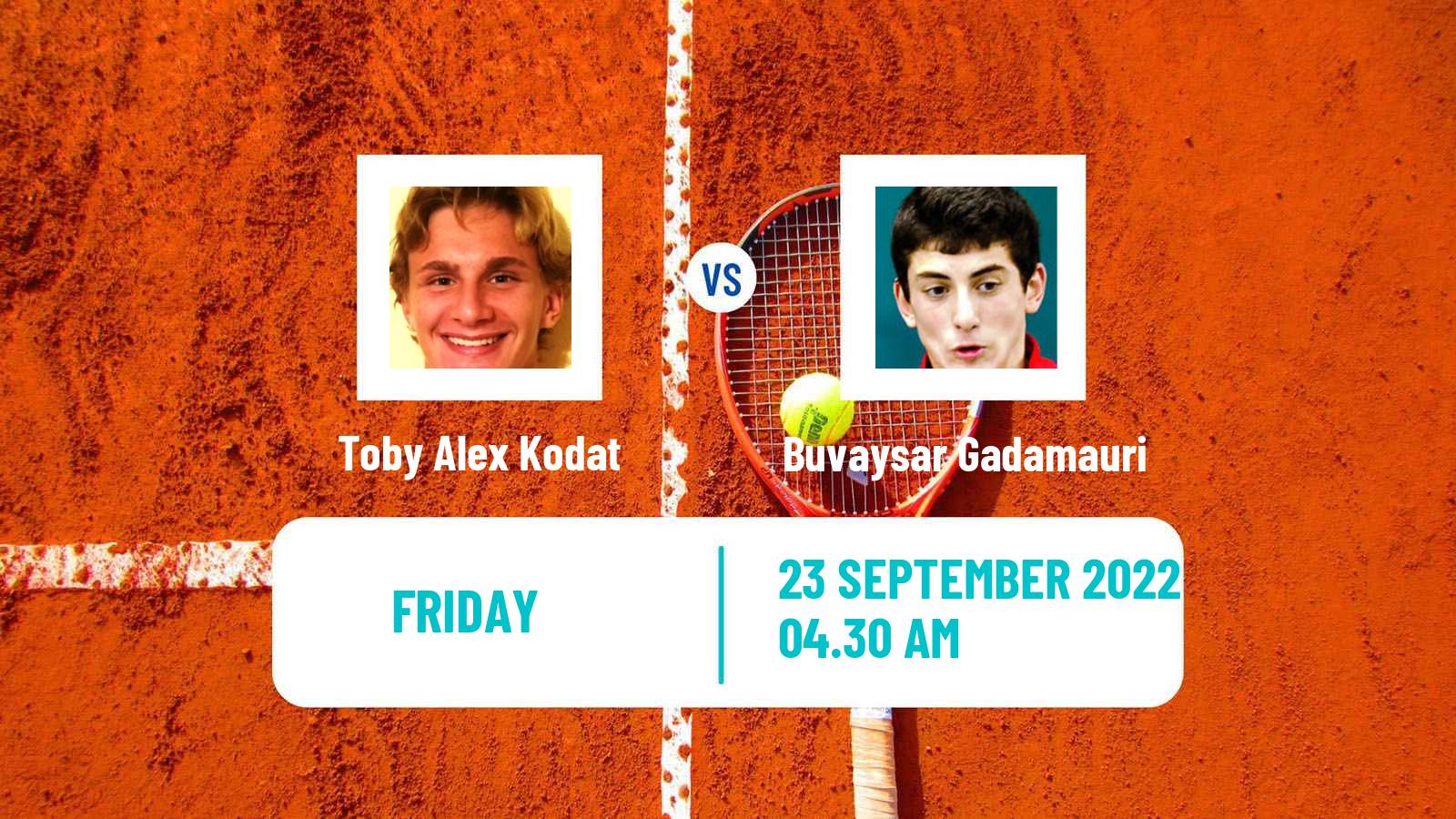 Tennis ITF Tournaments Toby Alex Kodat - Buvaysar Gadamauri