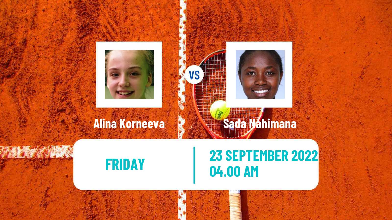 Tennis ITF Tournaments Alina Korneeva - Sada Nahimana