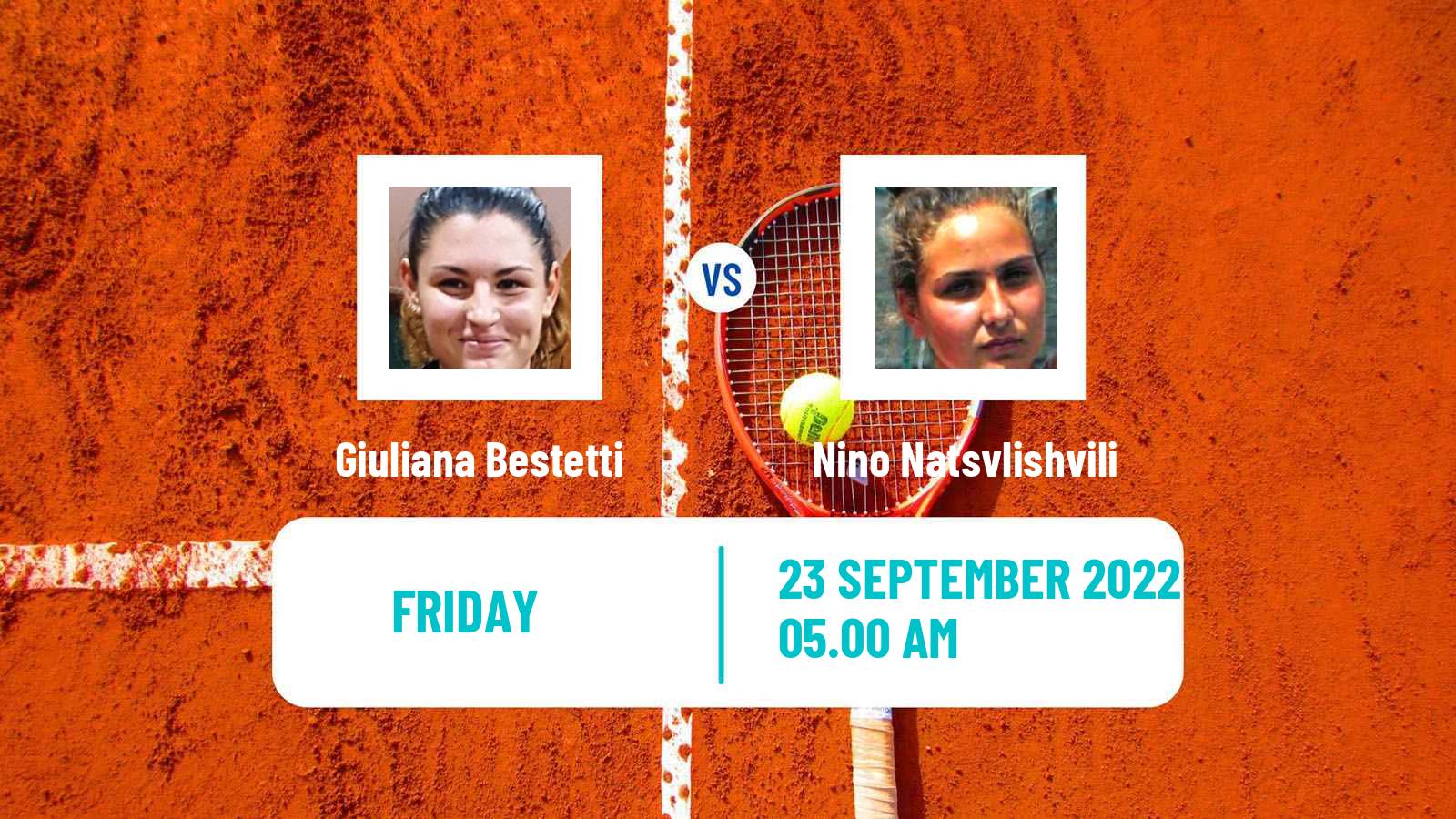 Tennis ITF Tournaments Giuliana Bestetti - Nino Natsvlishvili