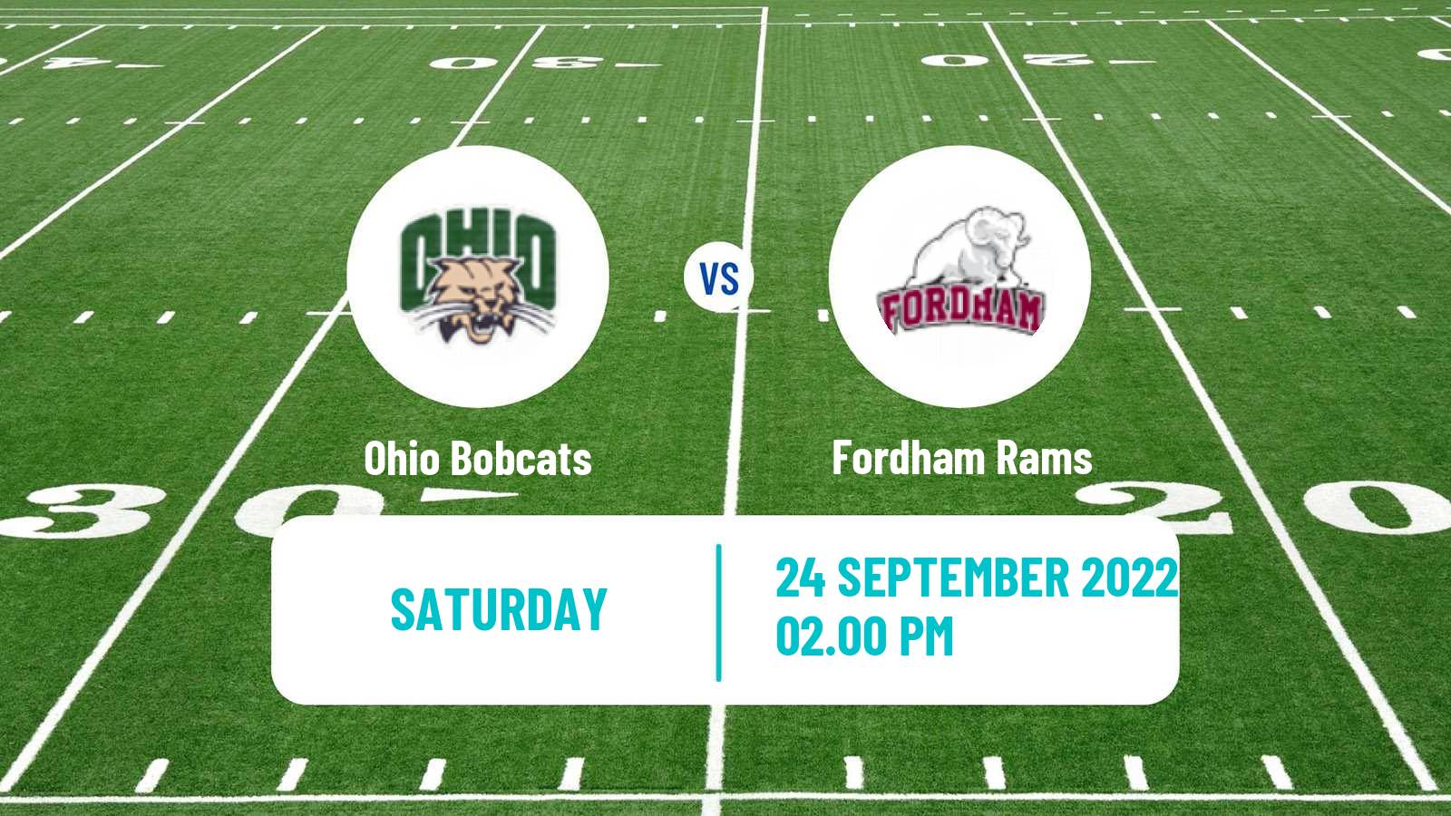 American football NCAA College Football Ohio Bobcats - Fordham Rams