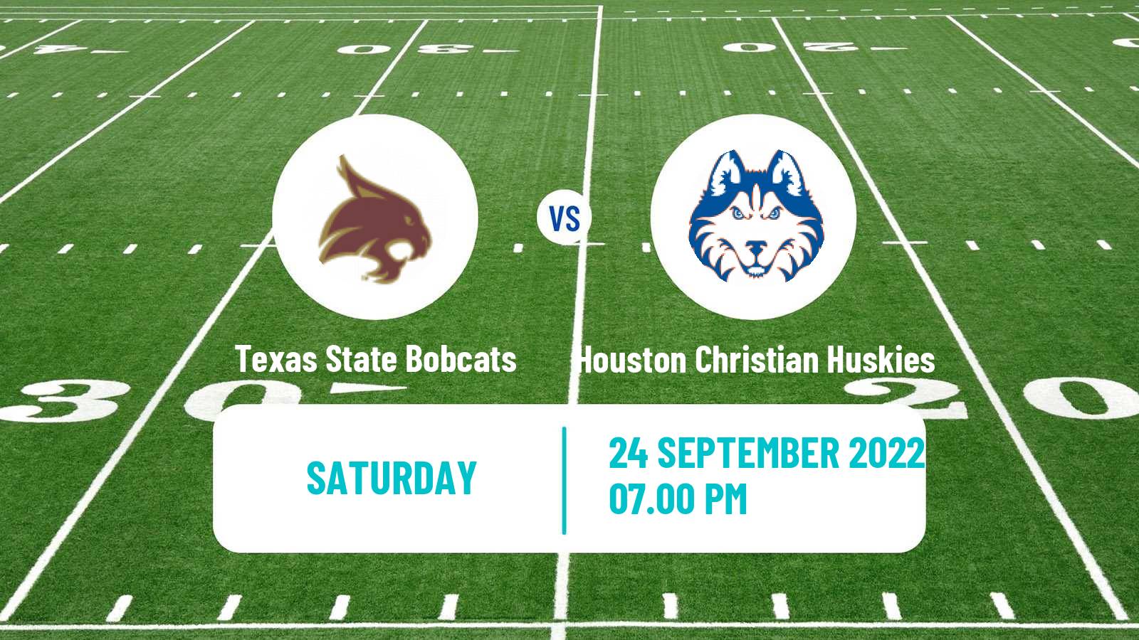 American football NCAA College Football Texas State Bobcats - Houston Christian Huskies