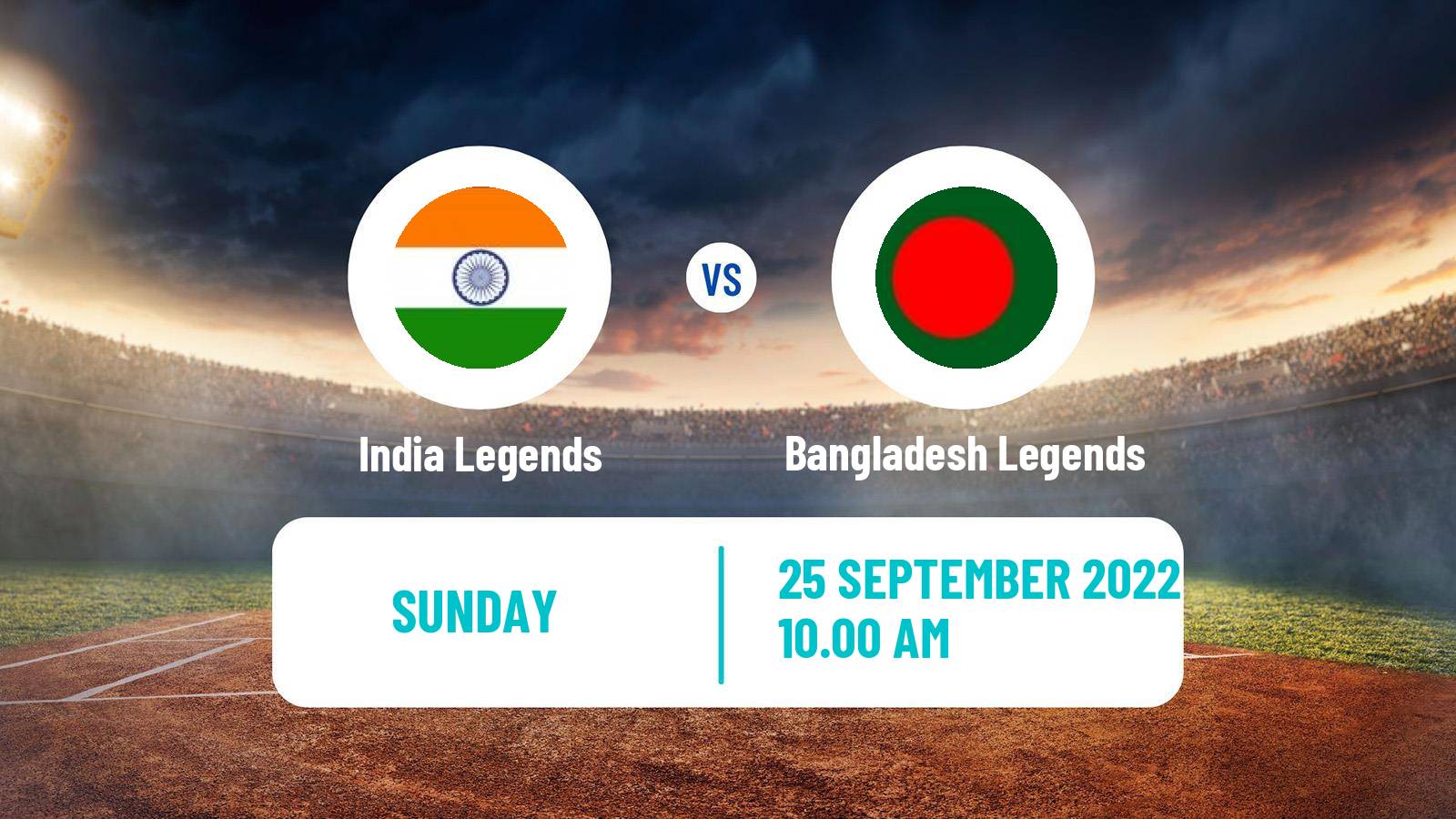 Cricket Road Safety World Series Cricket India Legends - Bangladesh Legends