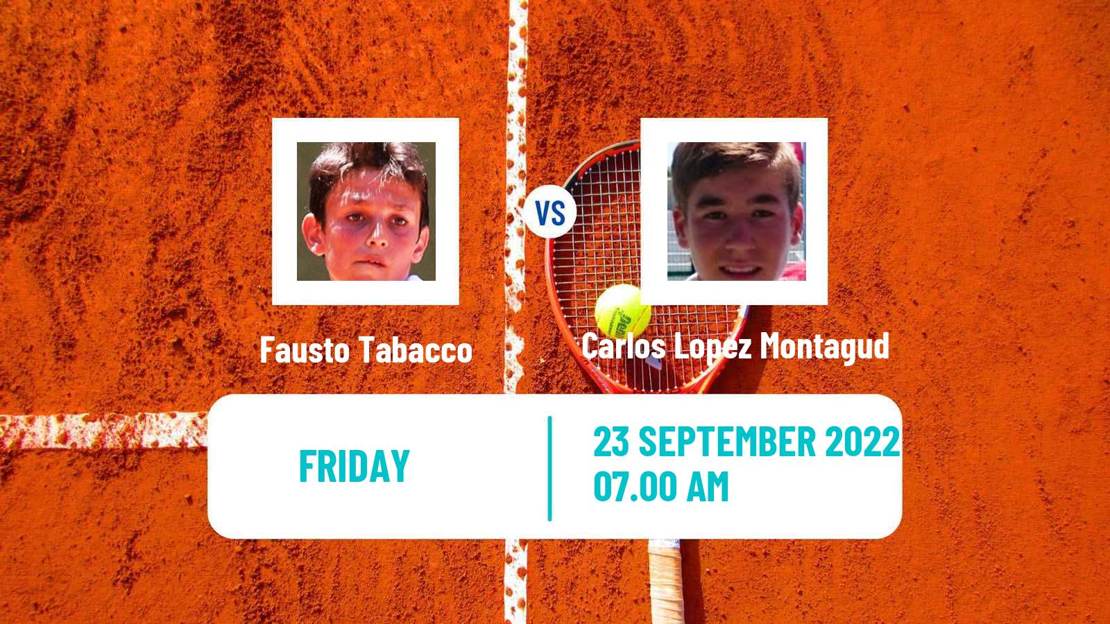 Tennis ITF Tournaments Fausto Tabacco - Carlos Lopez Montagud