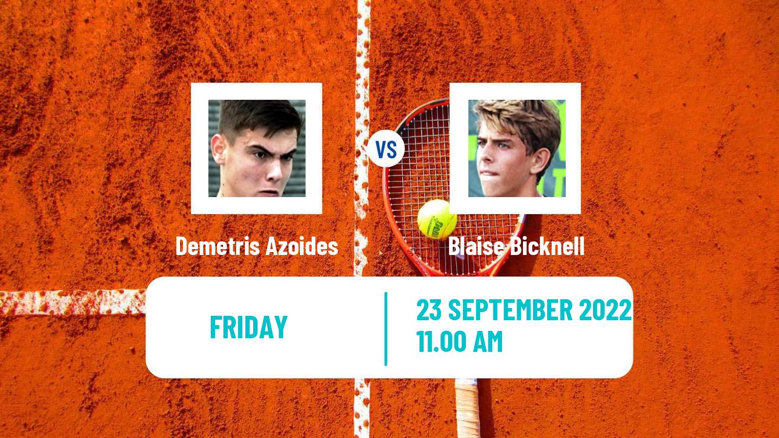 Tennis ITF Tournaments Demetris Azoides - Blaise Bicknell