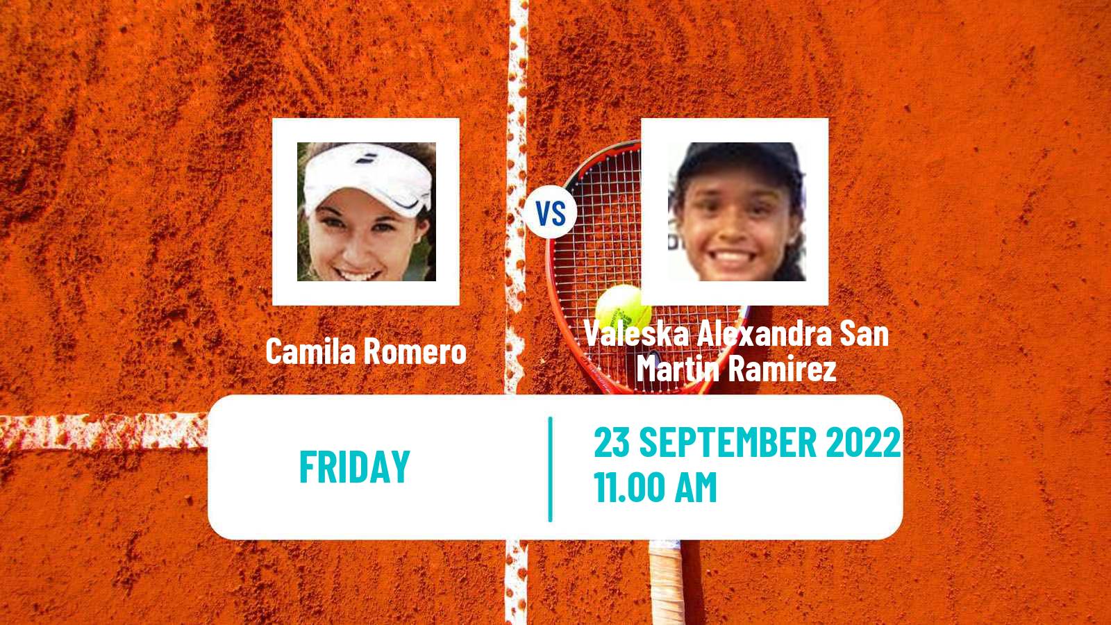 Tennis ITF Tournaments Camila Romero - Valeska Alexandra San Martin Ramirez